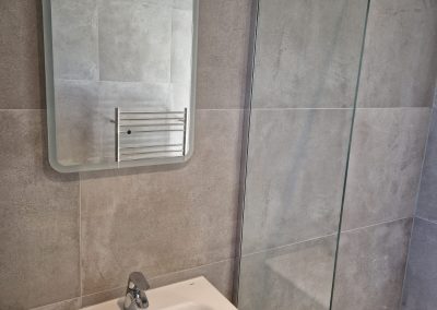 Concrete Effect Tile Bathroom In St Hilary